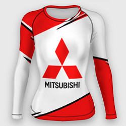 Рашгард женский Mitsubishi Logo Geometry, цвет: 3D-принт