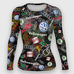 Рашгард женский Volkswagen Group AUDI VW SEAT PORSCHE SKODA, цвет: 3D-принт