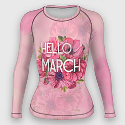 Рашгард женский Hello march, цвет: 3D-принт