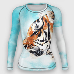 Рашгард женский Tiger paints, цвет: 3D-принт