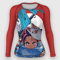 Рашгард женский ДЫХАНИЕ ВОДЫ ВТОРОЙ СТИЛЬ, цвет: 3D-принт