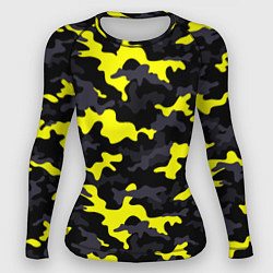 Рашгард женский Black Camo, цвет: 3D-принт