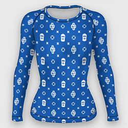Рашгард женский Узор Blue Dope Ski Mask Camo Dope Street Market, цвет: 3D-принт