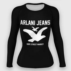 Рашгард женский Узор Black Orlani Jeans Dope Street Market, цвет: 3D-принт