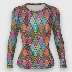 Рашгард женский Мандалы Текстура, цвет: 3D-принт