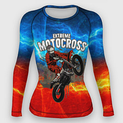 Рашгард женский Extreme Motocross, цвет: 3D-принт