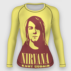 Рашгард женский Nirvana - Kurt Cobain, цвет: 3D-принт