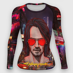 Рашгард женский Johnny Cyberpunk2077 Джонни, цвет: 3D-принт