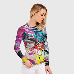 Рашгард женский Граффити Vanguard pattern, цвет: 3D-принт — фото 2