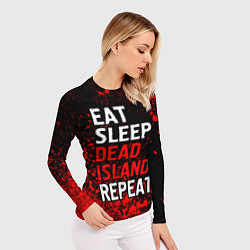 Рашгард женский Eat Sleep Dead Island Repeat Краска, цвет: 3D-принт — фото 2
