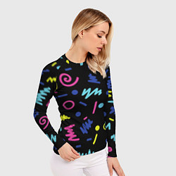 Рашгард женский Neon color pattern Fashion 2032, цвет: 3D-принт — фото 2