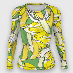 Рашгард женский Banana pattern Summer Food, цвет: 3D-принт