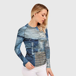 Рашгард женский Пэчворк Рваная ткань Hype, цвет: 3D-принт — фото 2