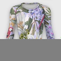 Рашгард женский Цветы Фиолетовые Дикие Джунгли, цвет: 3D-принт