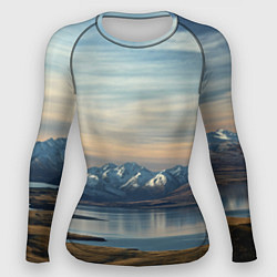 Рашгард женский Горы озеро природа, цвет: 3D-принт