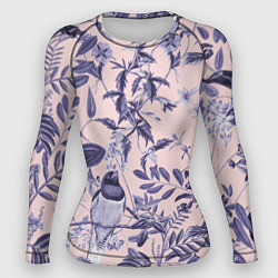 Рашгард женский Цветы Флизелиновые Тропики, цвет: 3D-принт