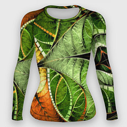 Рашгард женский Растительный абстрактный фрактальный паттерн Veget, цвет: 3D-принт