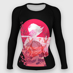 Рашгард женский Девушка Самурай Под Красной Луной, цвет: 3D-принт