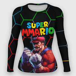 Рашгард женский ММАРИО ММА Супер Марио Super Mario, цвет: 3D-принт