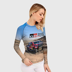 Рашгард женский Toyota Gazoo Racing Rally Desert Competition Ралли, цвет: 3D-принт — фото 2