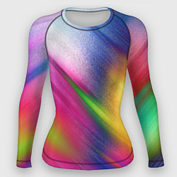 Рашгард женский Абстрактный разноцветный текстурированный фон, цвет: 3D-принт