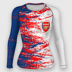 Рашгард женский Arsenal fc арсенал фк texture, цвет: 3D-принт