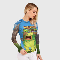 Рашгард женский My singing monsters Избалолист Entbrat, цвет: 3D-принт — фото 2