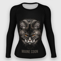 Рашгард женский Maine coon - кот, цвет: 3D-принт
