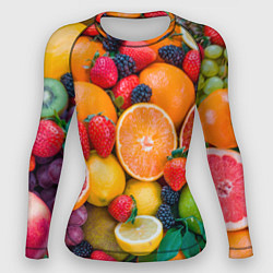 Рашгард женский ABUNDANCE OF FRUITS, цвет: 3D-принт