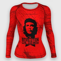 Рашгард женский Че Гевара - на красном фоне, цвет: 3D-принт
