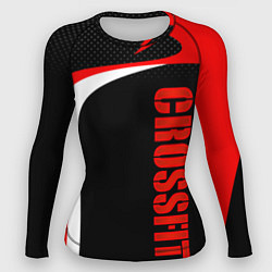 Рашгард женский CrossFit - Красный спортивный, цвет: 3D-принт