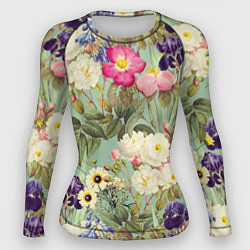 Рашгард женский Красочные Цветы Лета, цвет: 3D-принт