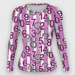 Женский рашгард Бело-розовый узор Арифметика