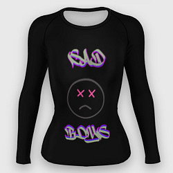 Рашгард женский Sad Boys логотип, цвет: 3D-принт
