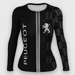 Рашгард женский Peugeot карбон абстракция, цвет: 3D-принт
