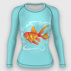 Рашгард женский Загадай желание: Золотая рыбка, цвет: 3D-принт