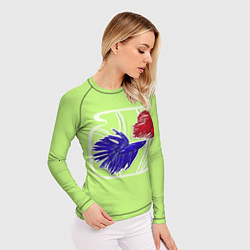 Рашгард женский Яркие экзотические рыбки, цвет: 3D-принт — фото 2