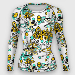 Женский рашгард Abstract pattern waves and streaks