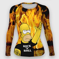 Женский рашгард Homer Simpson - Rock n Roll!