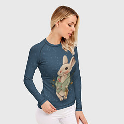 Рашгард женский Кролик с фонариком, цвет: 3D-принт — фото 2
