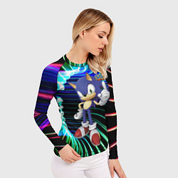 Рашгард женский Sonic - hedgehog - video game, цвет: 3D-принт — фото 2