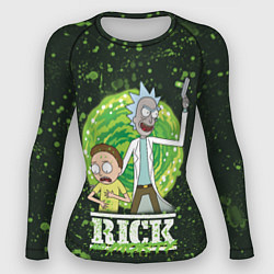 Женский рашгард Morty and Rick portal