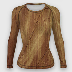 Рашгард женский Деревянная текстура, цвет: 3D-принт