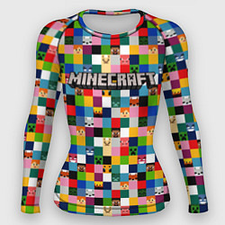 Рашгард женский Minecraft - пиксельные персонажи, цвет: 3D-принт
