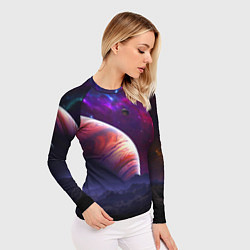Рашгард женский Бесконечное космическое пространство - Планета, цвет: 3D-принт — фото 2
