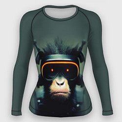 Рашгард женский Кибер-обезьяна, цвет: 3D-принт