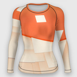 Рашгард женский Абстрактные геометрические оранжевые и светлые фиг, цвет: 3D-принт