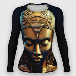 Рашгард женский Нейросеть - золотая статуя египетской царицы, цвет: 3D-принт