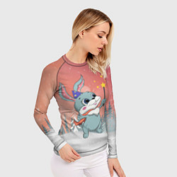 Рашгард женский Зайчик с волшебной палочкой, цвет: 3D-принт — фото 2