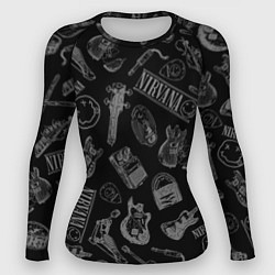 Рашгард женский Nirvana crash guitar black, цвет: 3D-принт